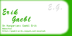 erik gaebl business card